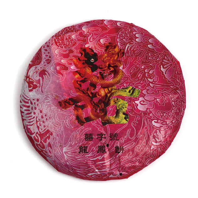 豊楽焼　龍蒔絵　赤絵金彩鳳凰文　菓子器　喰籠　D　R8167 2007 龍鳳餅 Dragon-Phoenix Cake – Xizihao Daughter Tea